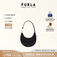 芙拉（FURLA）DELIZIA牛皮迷你小包女士單肩包腋下包月牙包時(shí)髦簡(jiǎn)約高級(jí)感 黑色