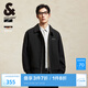 杰克·瓊斯（JACK&JONES）男裝衣服秋季休閑翻領(lǐng)夾克加棉棉服男靜奢風(fēng)短款棉衣厚毛呢厚外套 E40 黑色 M 175