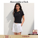 Abercrombie & Fitch【百搭修身】經(jīng)典小麋鹿圖案女裝25夏季圓領(lǐng)短袖T恤139-5759 黑色 S (165/92A)