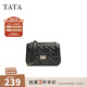 他她（TATA）氣質(zhì)菱格通勤單肩包女包包小方包斜挎包春季新款X3428AX5 黑色 F