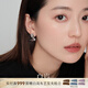 白嵐闊葉耳釘女S925銀耳飾小眾設(shè)計感耳環(huán)復(fù)古氣質(zhì)優(yōu)雅生日禮物 白金色