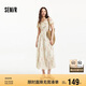 森馬（Semir）連衣裙女重工碎花田園風度假2025夏荷葉邊收腰吊帶裙109325114008