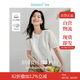 茵曼拼接開(kāi)叉款女裝短袖t恤夏季簡(jiǎn)約休閑高級(jí)感寬松上衣 云朵白 L