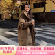 暖冬鴨鴨青少年羽絨棉服女學(xué)生可愛(ài)長(cháng)款初高中生女工裝加厚冬裝襖外套 2109深咖啡色 實(shí)物顏色偏深 L