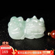 曼麗翠【保價(jià)11.11】翡翠糯種國潮霸王貔貅吊墜玉墜項鏈男女禮物附證書(shū)