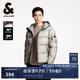 杰克·瓊斯（JACK&JONES）男裝冬季時(shí)尚潮百搭拉鏈?zhǔn)孢m休閑寬松連帽羽絨服外套男224423028 E02鼠尾草色 M 175