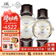 上海情侶自動(dòng)機械名表 品牌正品致敬系列日歷防水國表高端結婚禮物 白盤(pán)棕帶情侶對表【笙簫和鳴】