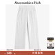 ABERCROMBIE & FITCH女裝24春秋款雅丹風(fēng)復古舒適磨毛羅紋運動(dòng)衛褲長(cháng)褲KI147-4085 淺灰色 XXS (160/60A)