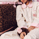 野獸派家居（tbh）Hello Kitty全棉法蘭絨家居服套裝秋冬可外穿睡衣女 Hello Kitty加厚全棉法蘭絨家居服 奶油豹紋 M