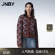 江南布衣（JNBY）秋冬針織開(kāi)衫女復古提花毛衣短款圓領(lǐng)立體感毛衫5N0313770 641/雜酒紅 M