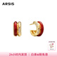 Arsis蛇紋祥瑞納財雙環(huán)耳圈耳環(huán)女時尚百搭耳飾送女友生日禮物