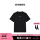 VETEMENTS270g重磅精梳棉純棉100%男士高檔輕奢短袖t恤女潮牌半袖 65352007 黑色 XL