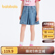 巴拉巴拉兒童牛仔裙子女童夏裝半身裙百搭百褶裙大童甜美時(shí)尚208225112002