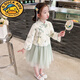 G.DUCKKIDS女童旗袍連衣裙春裝2025洋氣兒童國(guó)風(fēng)漢服寶寶春秋款公主紗裙 綠色 清雅國(guó)風(fēng)紗裙 120