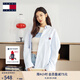 TOMMY JEANS【純棉牛津紡】25春夏女裝學(xué)院風(fēng)寬松落肩挺括襯衫外套20289 淺藍(lán)白條紋色0A7 S