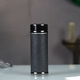 胖東來宜興紫砂保溫杯男士款泡茶杯紫砂杯紀(jì)念退休高端送人禮品水杯 鏡面磨砂黑直杯-320毫升--彩盒