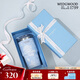 WEDGWOOD威基伍德陶瓷內(nèi)膽漫游美境吸管杯藍(lán)592ml保冷杯保溫杯高顏值