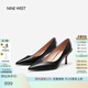 NINE WEST/玖熙高跟鞋女新款單鞋尖頭細跟真羊皮工作鞋氣質(zhì)時(shí)尚女鞋 黑色6.5CM-牛皮革鞋面 36