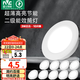 雷士（NVC）LED嵌入式牛眼燈過道走廊孔燈背景墻裝飾燈家用客廳LED天花燈筒燈 【10只裝】3W正白-漆白-75-80mm