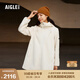 AIGLE艾高經(jīng)典款ACW22WFLE008女士防潑水保暖加厚全拉鏈抓絨衣外套 貂杏色 AF571 42