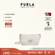 芙拉（FURLA）【七夕禮物】1927羊皮小號女士單肩包菱格鏈條包小方包斜挎包 棉花糖白