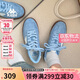 卡帕（Kappa）官方德訓(xùn)鞋男女鞋情侶同款復(fù)古低幫板鞋百搭休閑鞋子 品月藍(lán)  38 