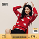 森馬（Semir）商場同款迪士尼米奇紅色毛衣女2025春新款米奇滿印慵懶風(fēng)針織衫 紅色調(diào)00466 M /160/84A
