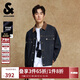 杰克·瓊斯（JACK&JONES） 男裝牛仔夾克外套高街時(shí)尚百搭拼色尖領(lǐng)休閑長(cháng)袖上衣225357021