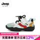 Jeep吉普童鞋男童2025新款夏季透氣中大童跑步鞋防滑網(wǎng)面女童運動鞋子 象牙白綠【單網(wǎng)】 37 鞋內(nèi)長約23.6cm