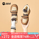 快樂瑪麗（J&M）雪地靴女2025冬季新款短筒靴加絨保暖女短靴羊皮毛一體棉鞋女 駝色 37