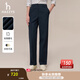 哈吉斯（HAZZYS）女裝 秋季女士文藝風(fēng)簡(jiǎn)約純色直筒休閑褲女 藏青色NV 36 (155/68A 36)