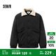 森馬(semir)羽絨服男中長款冬仿羊羔絨夾克寬松三防外套 黑色(灰鴨絨)90001 L