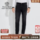 Raidy Boer/雷迪波爾【刺繡圖案】男裝秋新修身版型輕磨毛牛仔褲6033-70 黑色 32