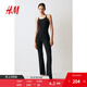H&M女裝連體衣春季SoftMove?運(yùn)動(dòng)連身衣1178261 黑色 S 160/88