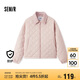 森馬（Semir）棉服女燈芯絨翻領(lǐng)菱形格復古2024冬三防寬松輕薄棉衣109724112007