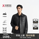 勁霸男裝秋冬翻領青年時尚潮流休閑風皮裝|NPLE3352 黑色 XL