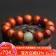 妍韻珠寶精品15mm黃花梨手串正品和田玉貔貅虎斑紋文玩佛珠把件男女士手鏈