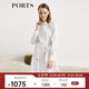 PORTS寶姿女裝 秋冬新品長袖中長連衣裙SL9D012LPC011 卷云白 L (8)
