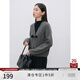 自巧小個(gè)子韓系牛角扣毛衣開(kāi)衫外套女2024秋冬新款灰色絞花針織衫 中花灰 S (3碼)