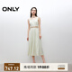 ONLY2025夏季新款肌理感復(fù)古U型領(lǐng)無(wú)袖中長(zhǎng)款連衣裙女|125207047 A61青瓷灰綠色 M