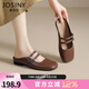 卓詩(shī)尼包頭涼拖鞋女2025年夏季新款外穿仙女風(fēng)法式?jīng)鲂蝇旣愓淠吕胀闲?深棕色 37