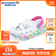 Skechers斯凱奇女童鞋親子鞋運動(dòng)鞋夏季洞洞鞋柔軟網(wǎng)面防撞鞋頭314093L 白色/多彩色/WMLT 37