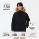 KOLON SPORT/可隆防水羽絨服 男子戶外保暖防風(fēng)透濕中量鵝絨夾克 LHDJ4WTT97-BK 黑色 XL
