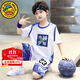 G.DUCKKIDS童裝男童籃球服套裝2024新款兒童夏裝兩件套夏季大童運動(dòng)速干衣服 中國少年藍色 160 建議身高150-160年齡12-13