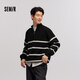 森馬（Semir）森柔|毛衫男冬季含羊毛針織衫半開(kāi)襟毛衣情侶內搭101724107206