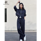 clotho Rennie品牌女裝套裝女2025春秋新款小個(gè)子時(shí)尚洋氣減齡休閑運(yùn)動(dòng)衛(wèi)衣褲子 牛仔藍(lán) S