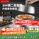 美廚（maxcook）蒸鍋全304不銹鋼30cm二層蒸鍋感溫復底湯鍋 燃氣電磁爐通用MCZ699