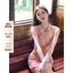 恣禾凌茜【花間令】新中式碎花改良旗袍女夏季復(fù)古收腰絕美連衣裙 粉色【無袖】 高個(gè)子 M