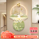 山水顏現代輕奢玄關(guān)裝飾畫(huà)入戶(hù)led壁燈山水畫(huà)日照金山客廳走廊盡頭掛畫(huà) 金山綠水D 60*80cm/燈畫(huà)(插電遙控器款）
