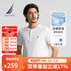諾帝卡（NAUTICA）【單件直降】男裝25春夏新款索羅娜涼感汗布亨利領(lǐng)T恤男TE5204 白色1BW L